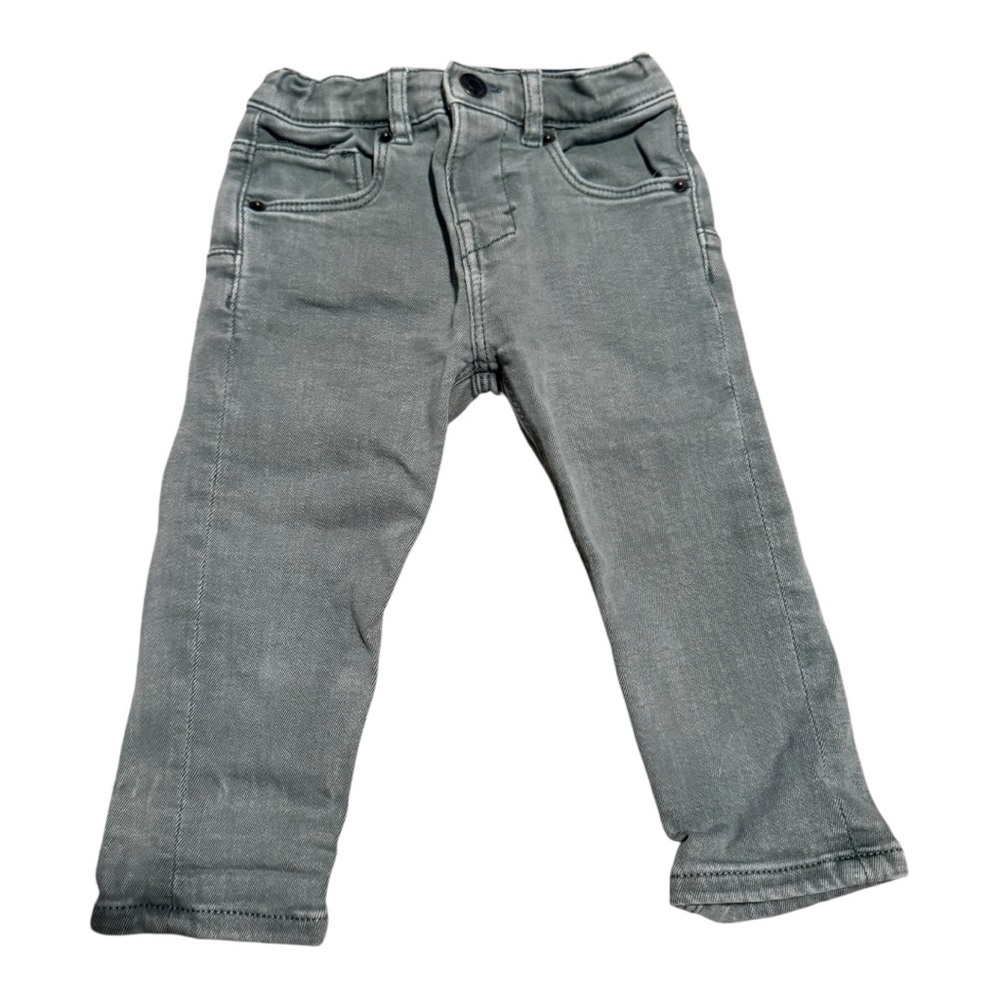 Zara baby green/grey jeans 9-12 months